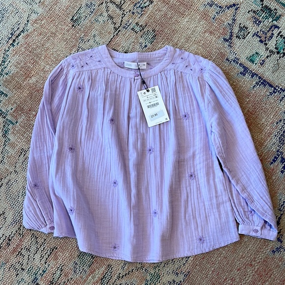 Zara Shirts & Tops Zara Gauze Eyelet Top Nwt Poshmark